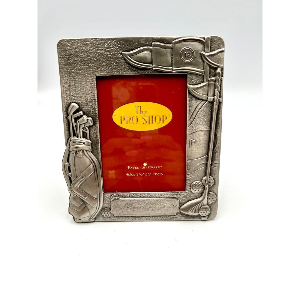 Papel Giftware Golf Picture Frame Pewter Finish 3.5" x 5" Photo